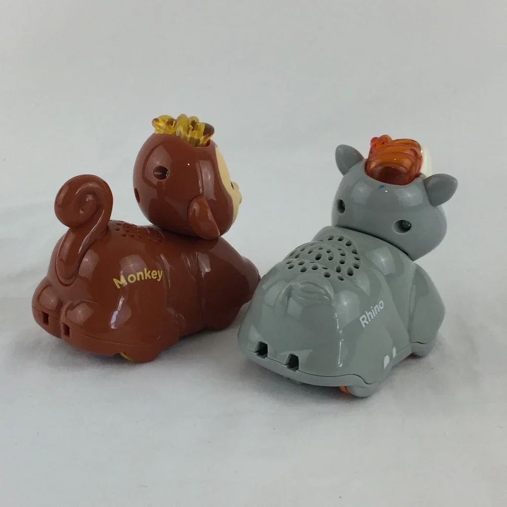 VTech‎ Go Go Smart Animals Monkey Rhino Figures 55 Track Pieces Tested